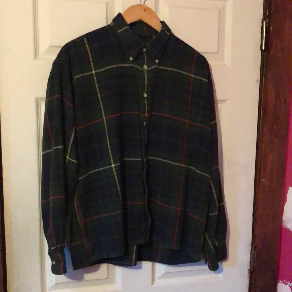 Gitman Brothers Multicolor Plaid Flannel Shirt Me… - image 1